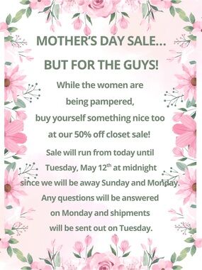 50% off Closet Sale!